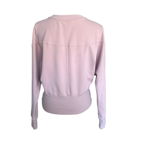 Athleta Retroterry Cropped Sweatshirt Wide Waistband Women's Small Smoked Mauve - Picture 4 of 13